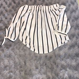 NWT Express off the shoulder 100% polyester shirt